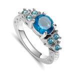 blue topaz 18k white gold ring