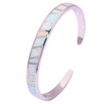 item 31 white opal bangle bracelet
